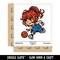 Water Bottle Sticker Set Cute Basketball Girl Chibi Sports Cute Waterproof Vinyl Stickers Pack Decal, Skateboard, Laptop, Car, Window, Bumper - 5 Pack